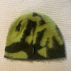 Mohair Green/Chartreuse Beanie Hat - BRAND NEW